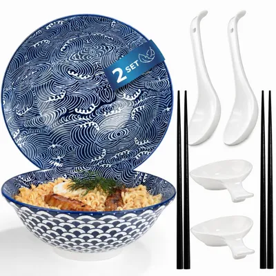 Immagine prodotto di Set di ciotole per ramen in porcellana, per 2 persone