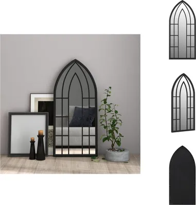 Image de vidaXL Miroir noir 100x45 cm Fer pour l'intérieur - miroir