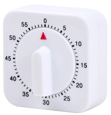 Mechanischer Küchentimer, 60 Min., quadratisch, laut, batterielos
