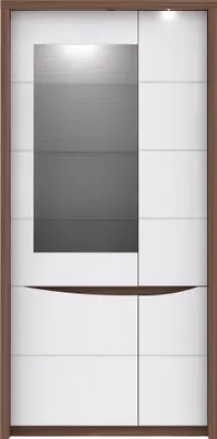 Obrázek produktu pro Furniture24 Saint Tropez vitrína STZV721LB, vitrína, vitrína do obývacího pokoje, vitrína se 4 dvířky a LED osvětlením