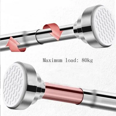 Image de Barre de douche pivotante - acier inoxydable - 61-105 cm