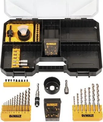 Zdjęcie produktu dla Dewalt Zestaw Akcesoriów 1/4" 100 Szt. Wierteł Końcówe, Nasadek Otwornic Dt70620T-Qz
