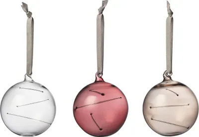 Produktbild von iittala - Sonnenkugel Ø: 8 cm Klar-Calluna-Leinen, 3er Set