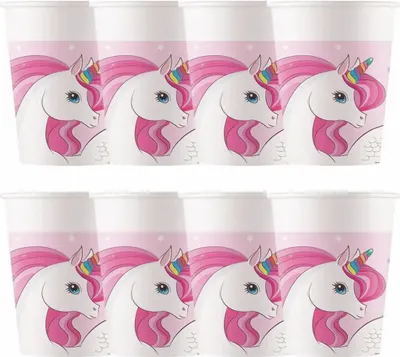 Immagine prodotto di Bicchiere di carta unicorno 8 pezziMix, Procos