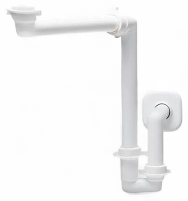 Immagine prodotto di Sifone salvaspazio per lavabo in polipropilene bianco