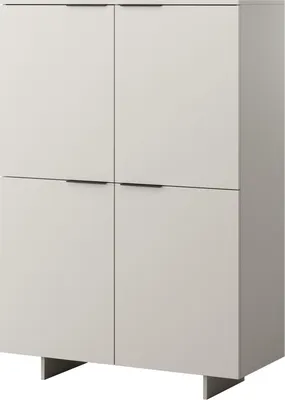 Produktbild von Furniture24 Kommode Alma 4D Highboard 100X145X42 Cm 4 Türiger Hochschrank Kaschmir
