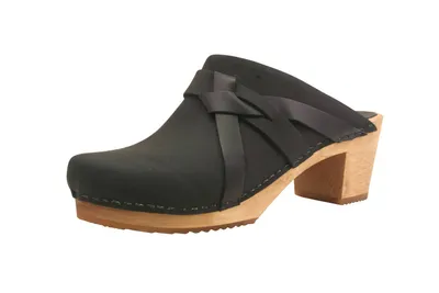 Produktbild von Sanita Wood-Manuella Square Open Clog Black Gr.42