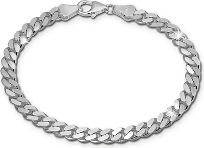 Image de SilberDream Bracelet Femme Homme Panzer 925 argent poli 19cm argent SDA2419J