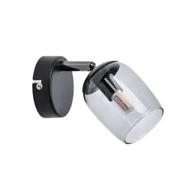 Produktbild von Lindby Spot Katjana, 1-flammig, 16,9 cm hoch, Rauchglas