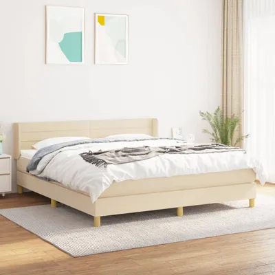 Produktbild von Maison Exclusive - Boxspringbett mit Matratze Creme 160x200 cm Stoff