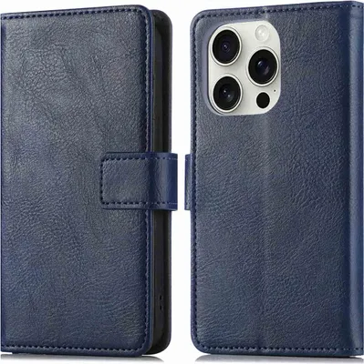 Image de imoshion Bibliothèque Luxe pour l'Apple iPhone 16 Pro - Bleu foncé