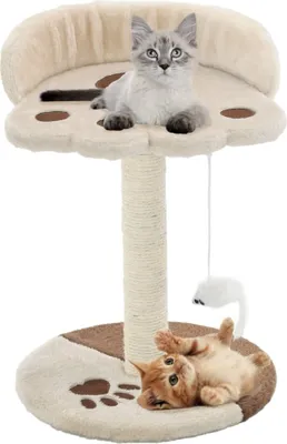 Image de The Living Store Arbre à chat Sisal 40 cm Beige et brun