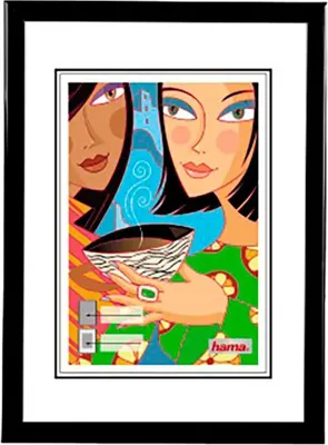 Immagine prodotto di Cornice per foto in plastica, profilo semicircolare, 10x15 cm, colore nero, marca Hama Madrid
