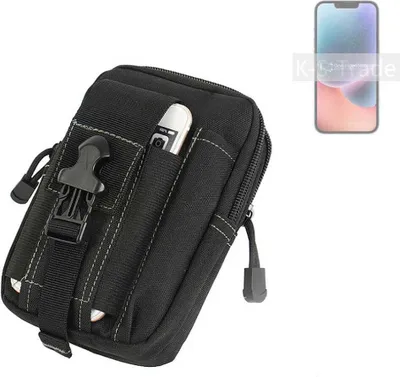 Produktbild von K-S-Trade Gürtel Tasche kompatibel mit Apple iPhone 14 Gürteltasche Holster Schutz Hülle Handy Hülle Smartphone outdoor Handy-Hülle schwarz