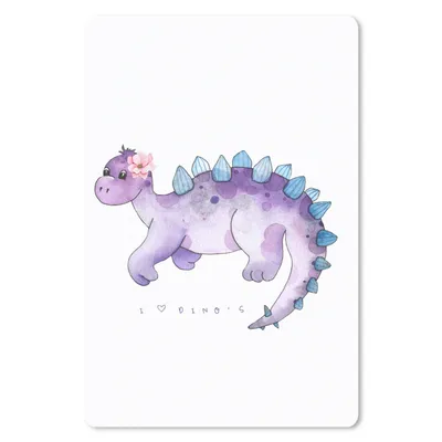 Produktbild von MuchoWow® Mauspad Mousepad Dinosaurier - Kinderzimmer - Zitat - Mädchen - Kinder - Rosa - Kind 40x60 cm - Mousepads - Maus Mat - Pad - Mausunterlage - Schreibtisch Accesoire