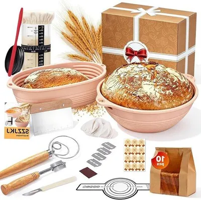Produktbild von Backform – Zubehör für Brotbacken – Zum selbstgemachten Brot – Faltbar, aus Silikon – 24-teilig – Grau