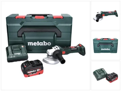 Immagine prodotto di Metabo W 18 LT BL 11-125 Smerigliatrice angolare a batteria 18 V 125 mm senza spazzole + 1x batteria 8,0 Ah + caricatore + metaBOX