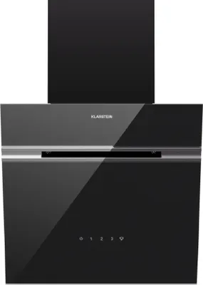 Obrázok produktu pre Klarstein Alina digestor – šikmý digestor 570 m³/h, dotykové ovládanie, LED osvetlenie, trieda energetickej účinnosti A, 54 dB, odsávanie vzduchu a recirkulácia, vrátane aktívneho uhlíkového filtra, čierny