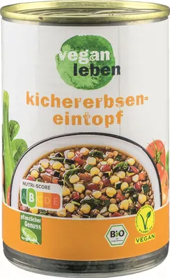 Produktbild von Vegan Leben Kichererbseneintopf 400g -