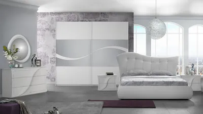 Produktbild von Schlafzimmer Set Mabel in Weiß / Silber