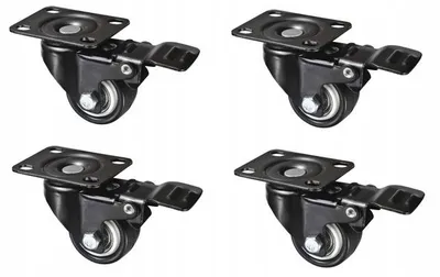 Produktbild von Rader Lenkrollen 40 mm Kugellager Schwarz 4 Stück