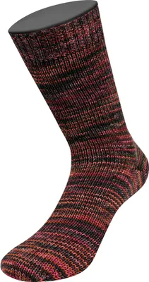 Produktbild von Lana Grossa - Meilenweit 100g Sooty 6223 dunkelrot hellrot orange pink schwarzbraun