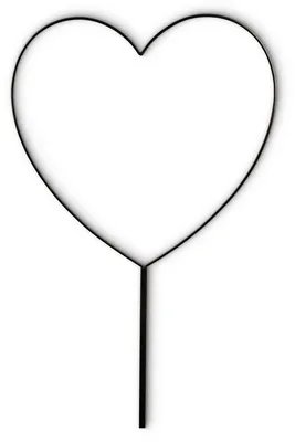 Image de Grand cœur en métal 51 cm en tant que cœur en fil de fer Figurine de décoration Fiche de jardin