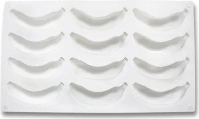 Produktbild von Silikon-Kuchenform mit 12 Mulden, Bananen-Design, Backwerkzeug für selbstgemachte Kuchen, Gelee, Mousse
