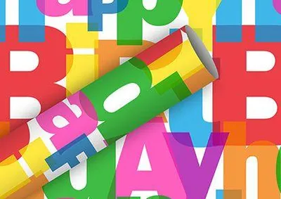 Produktbild von Braun & Company Geschenkpapier Birthday 2 m x 70 cm