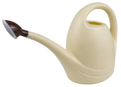 Gießkanne 3,5 l Kunststoff leicht beige für Pflanzen