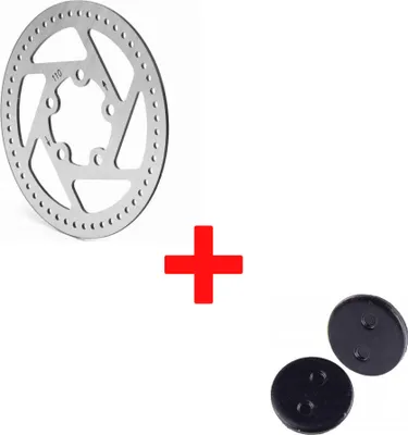 Zdjęcie produktu dla ZESTAW Tarcza hamulcowa 110mm + klocki hamulcowe do hulajnóg Xiaomi M187 / M365