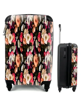 Produktbild von MuchoWow® Koffer Handgepäck Trolley Rollkoffer Kleine Reisekoffer mit 4 Rollen - Blumen - Farbe - Muster - Cabin Size < 55x40x23 cm & 55x40x20 cm - Fotokoffer - Kabinenkoffer - Boardgepäck - Reise-Box - Reisekoffer - Reisegepäck - Koffer mit Bild - Trolley für Kinder