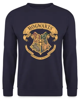 Produktbild von Spreadshirt Harry Potter Hogwarts Wappen Uni Pullover, S, Navy