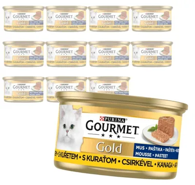 Produktbild von Purina Gourmet Gold Nassfutter-Mousse für Katzen mit Huhn, 12 x 85 g