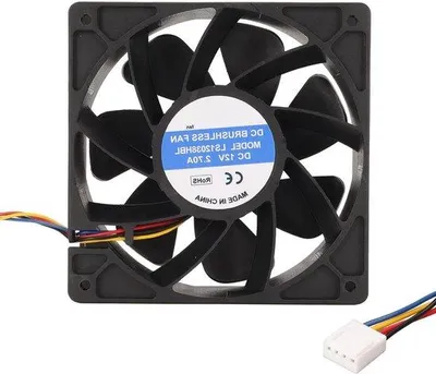 Image de 120 x 120 x 38 mm, 4 broches, 12 V CC, 27 A, ventilateur à 6 000 tr/min, sans balais, PWM