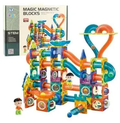 Zdjęcie produktu dla Klocki magnetyczne tor kulkowy 188el