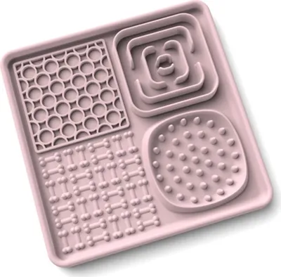 Produktbild von Silikon Schleckmatte für Hund Leckmatte Hund Slow Feeder, Hund Lick Mat Haustier Futtermatten für Hundeleckerli und Katzenfutter frei von BPA (Rosa)