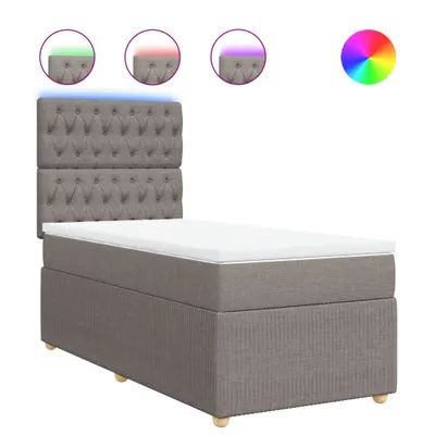 Produktbild von vidaXL Boxspringbett mit Matratze Taupe 80x200 cm Stoff