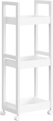 Obrázek produktu pro Koupelnová police Rootz – 3 police – úsporné úložné řešení – MDF a bambus – 20 cm x 30 cm x 80 cm
