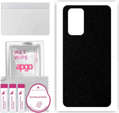 Produktbild von apgo Rückseite Schutzfolie, Skin, kompatibel mit Xiaomi Redmi Note 10 Pro, Hinten Displayschutzfolie aus Vinylfolie, kratzfest, einfache Montage - Mattschwarz