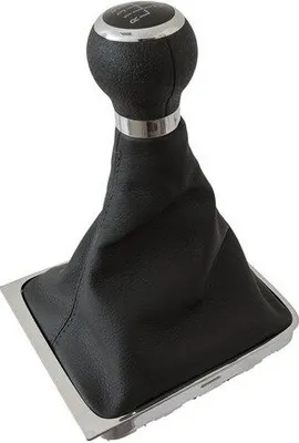 Produktbild von Schaltknauf Schaltmanschette 5-Gang Naht Schwarz Chrom für VW Passat 3C B6