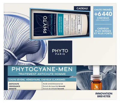 Image de Phytocyane Men Shampooing anti-chute, 2 pièces