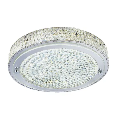 Produktbild von Zeitgenössische Deckenleuchte Florida Stahl Chrom Glas Grau Led 22,8W 4000K