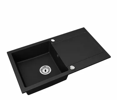 Produktbild von Faizze Homme | Granitspüle 90x50 cm mit Siphon & Drehexzenter, für 45 cm Schränke, Granitspülen, KI-generiertes Bild