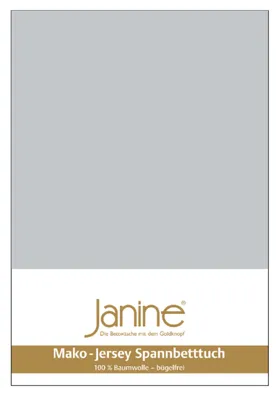Produktbild von Janine JERSEY Spannbetttuch- 200 X 200 silber