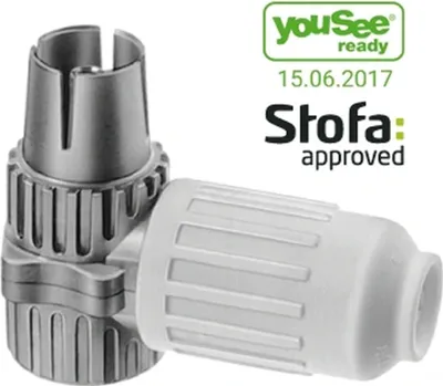 Produktbild von Triax KOKWI 3, KOKWI 3 IEC coax, Weiß, Weiblich, Abgewinkelt