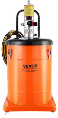 Produktbild von VEVOR Fettpumpe, 50:1 Druckverhältnis Luftbetriebene Fettpumpe mit 4 m Hochdruckschlauch und Fettpistole, Pneumatische Fettpumpe, Tragbare Schmierfettpumpe mit 360° schwenkbarem Fettpistolenkopf, 40 L