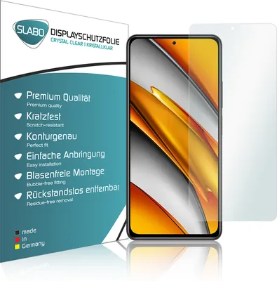 Produktbild von 4x Slabo Displayschutzfolie für Xiaomi Poco F3 KLAR "Crystal Clear" (verkleinerte Folien) Displayfolie Schutzfolie Folie
