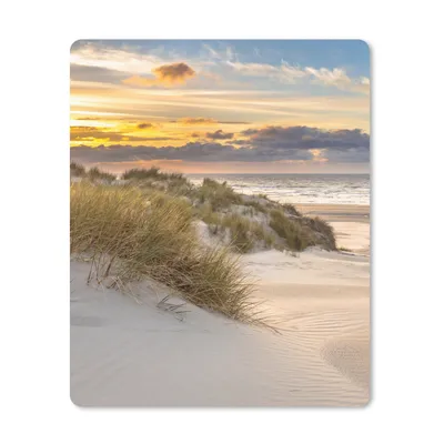 Produktbild von MuchoWow® Mauspad Mousepad Strand - Düne - Gras - Sonnenuntergang - Meer 19x23 cm - Mousepads - Maus Mat - Pad - Mausunterlage - Mauspads - Spielen