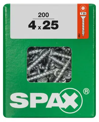 Produktbild von Spax Universalschrauben 4.0 x 25 mm TX 20 Senkkopf - 200 Stk.
